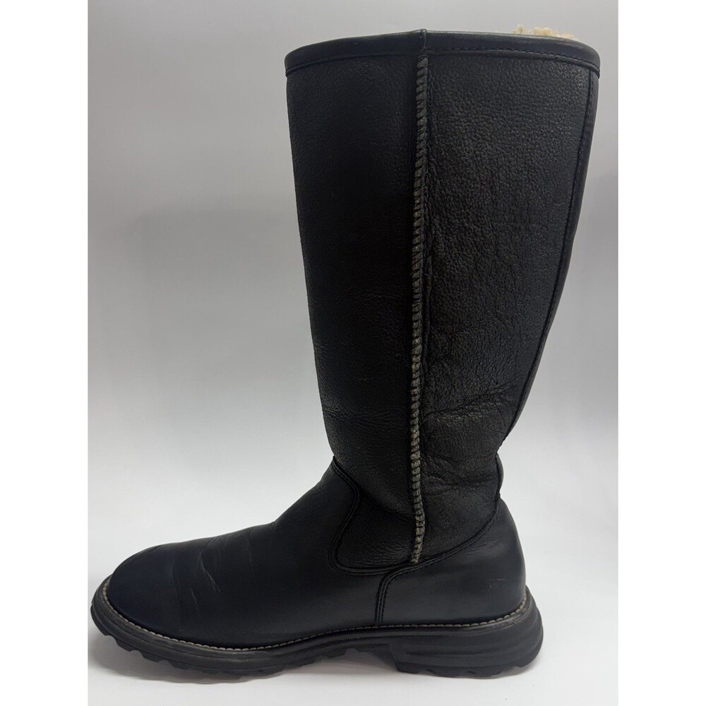 UGG Brooks Tall Boots Women's Size 8 Black Shearling Leather 5490 Winter - Picture 5 of 15